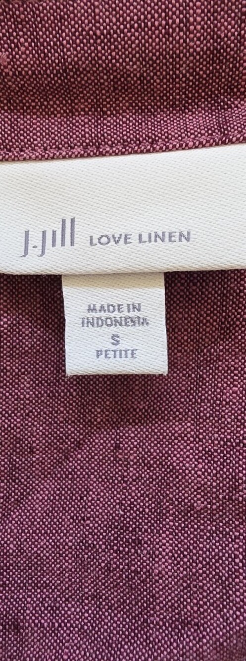 J.Jill 100% Linen Button Front Dress | Dusty Mauve | Size S - Picture 4 of 5